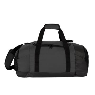 Recycled sports bag with dual side compartment